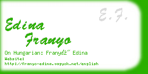 edina franyo business card